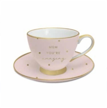 Mum You're Amazing Tea Cup & Saucer
