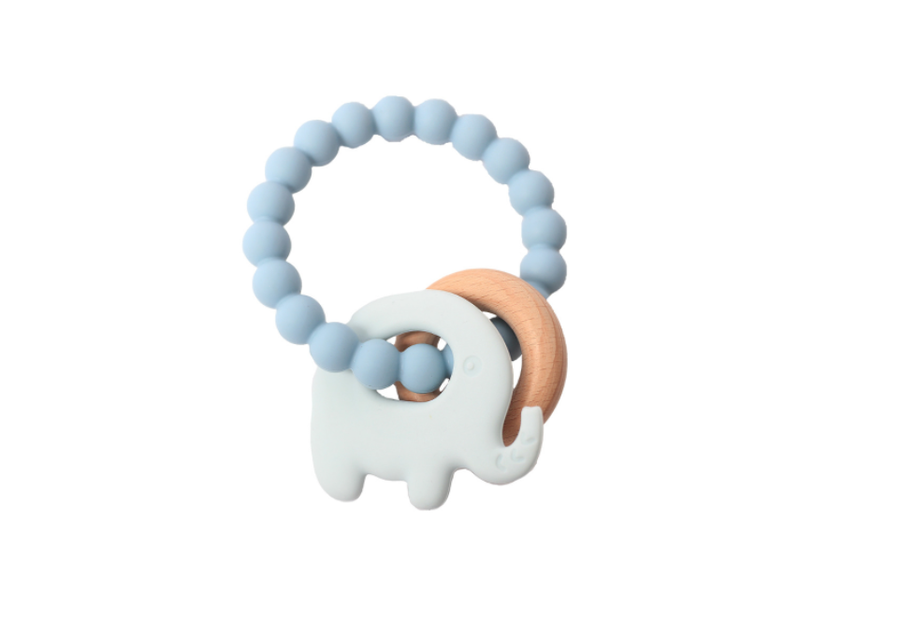 Baby Blue Elephant Silicone Teether