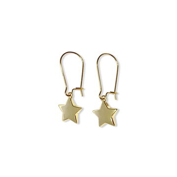 Steel Me Small Yellow Gold Star Earrings