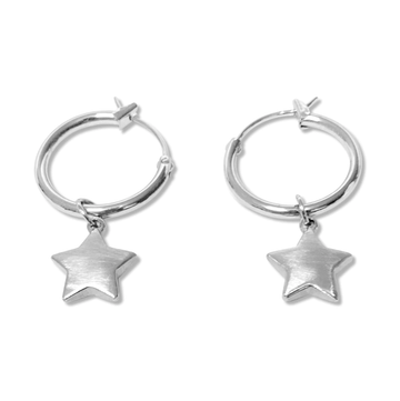 Steel Me Hoop Earrings with Star