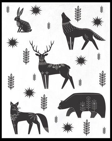 Nordic Forest Friends Canvas