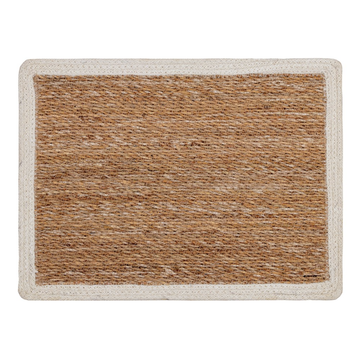 Jute Rectangle Placemat with White Border