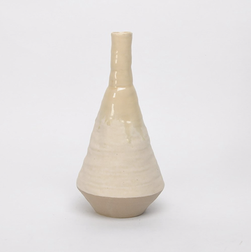 Cream Tall Bud Vase