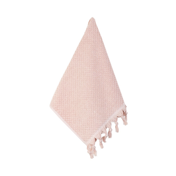 Textured Tassel Guest Towel - Pink