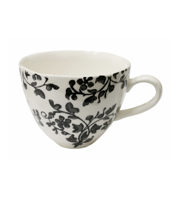 Florentine Noir Handpainted Cup