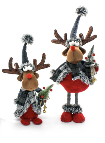 Plush Reindeer with Tree - Large