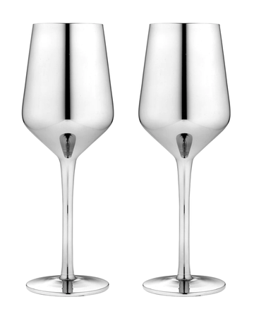 Aurora Silver Wine Glass - Set of 2