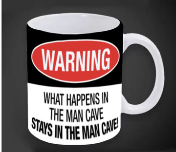 Warning Man Cave Mug