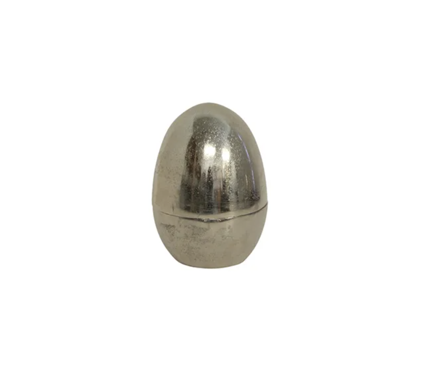 Silver Egg trinket Box - Large