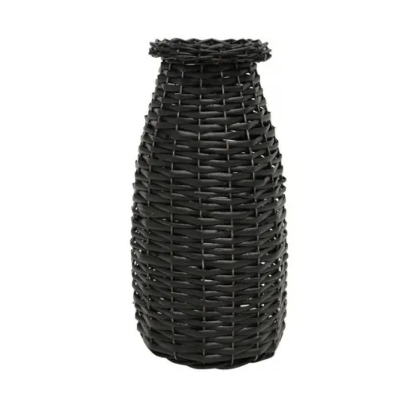 Harlow Woven Vase - Black