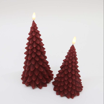 LED Christmas Tree Candle/Red - 20cm