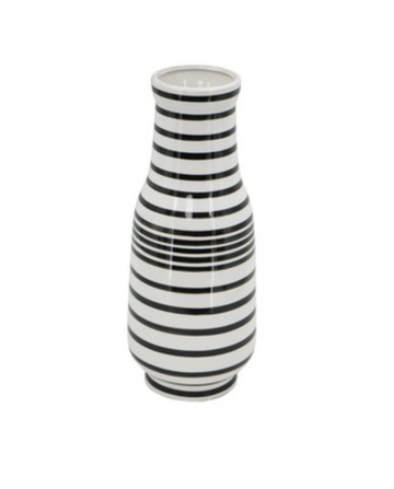 Black & White Hand Painted Vase - 40cm