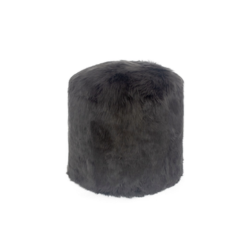 Occasional Round Pouf - Charcoal