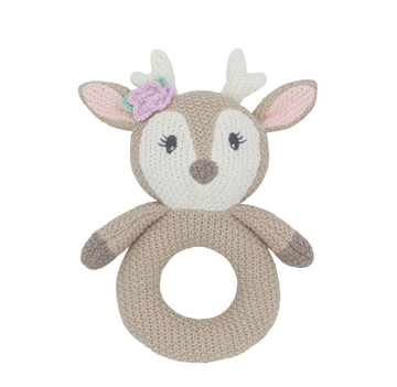 Whimsical Knit Rattle - Ava Fawn