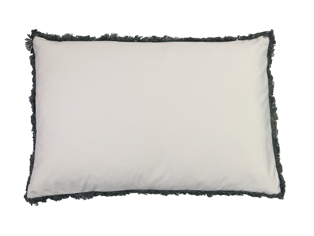 Velvet Rectangle Cushion - Ivory