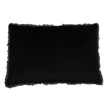 Velvet Rectangle Cushion - Black