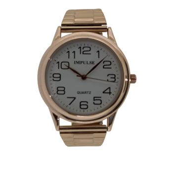 Stretch Round Small Watch - Rose Gold