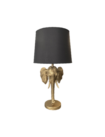 Gold/Black Elephant Table Lamp