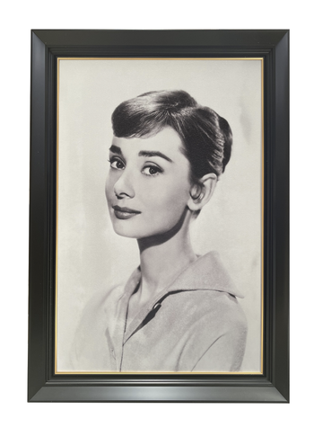Young Black & White Audrey Framed Art