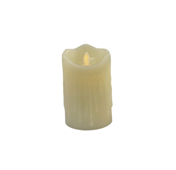 Cream LED Wax Candle - 20cm