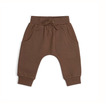 Cotton Fleece Pants - Brown