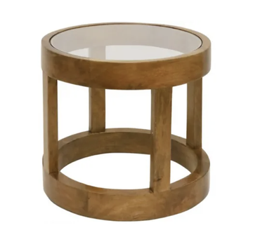 Halo Sidetable with Glass Top