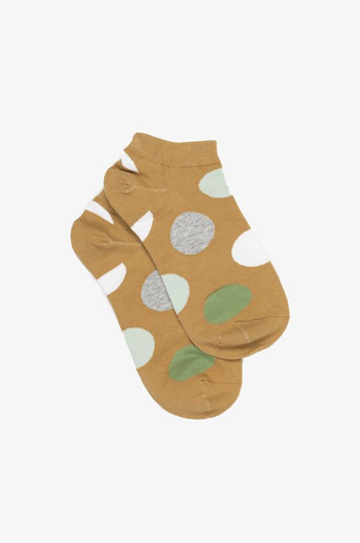 Spot Ankle Sock - Mustard Multi