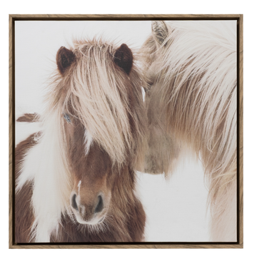 Home Sweet Home Horses Framed Canvas