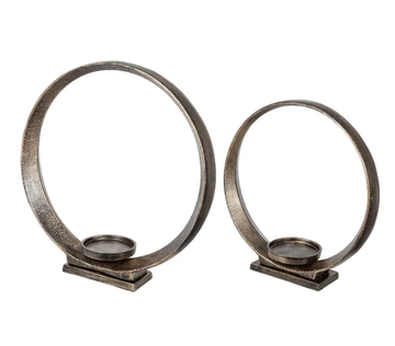 Metal Ring Candle Holders - Large