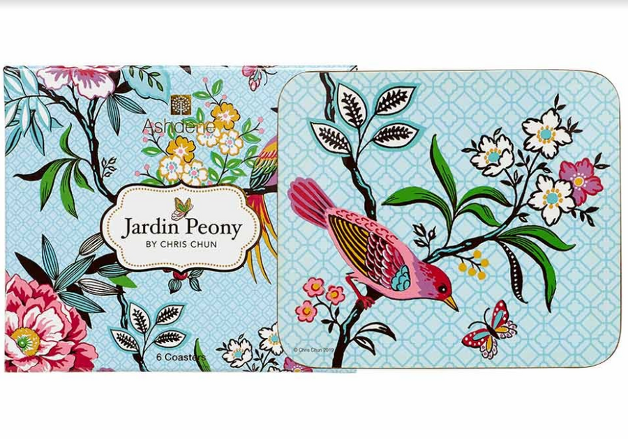 Jardin Peony 6pk Coaster Set