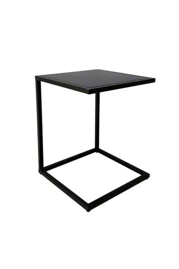 Square Couch Side Table Black