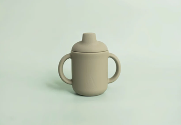 Silicone Sipper Cup with Handles - Olive