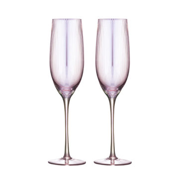 Thalia Pink Quartz Champagne Glass - 2pk