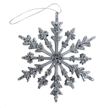 Silver Snowflake Hanger With Barbs