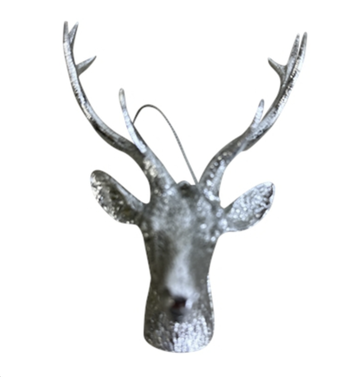 Silver Deer Head Hanger