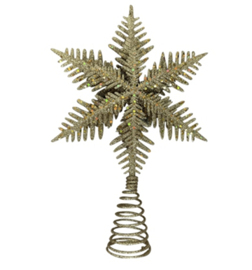 Snowflake Tree Topper - Gold