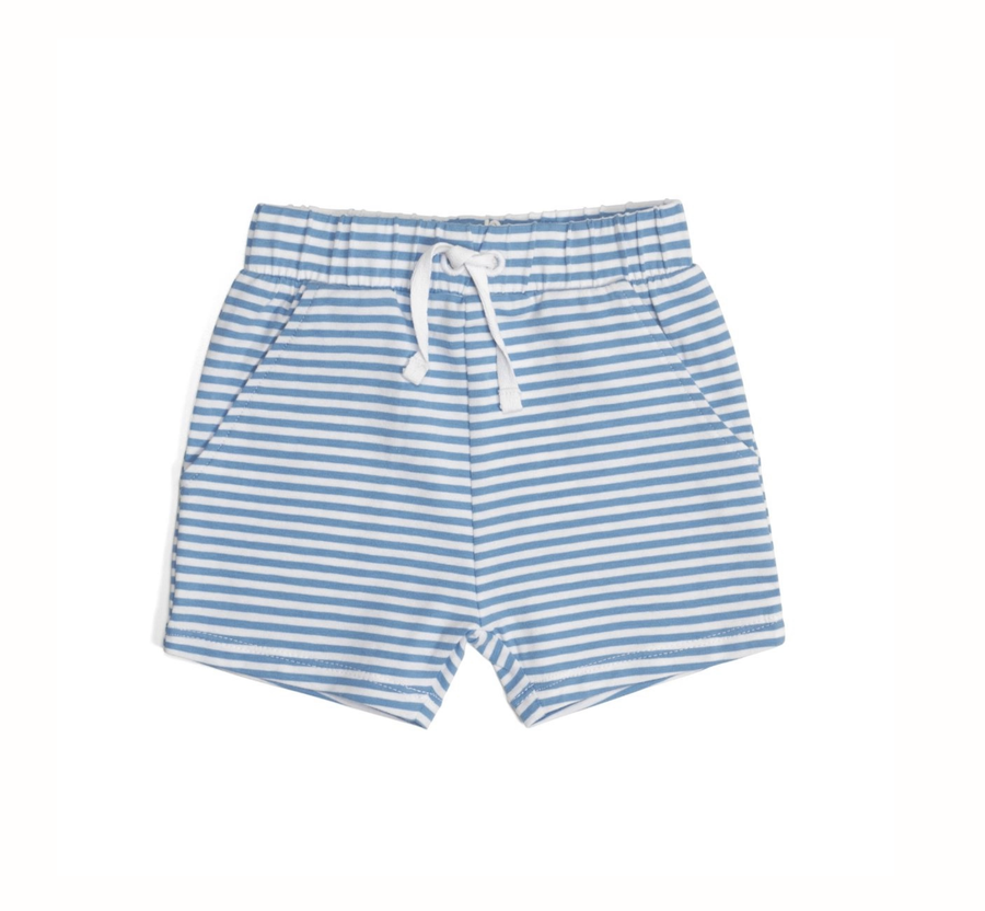 Cotton Shorts - Blue Strip