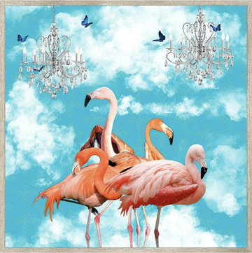 Box Frame - Flamingos In The Clouds