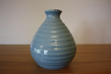 Horiz Rib Vase - Blue