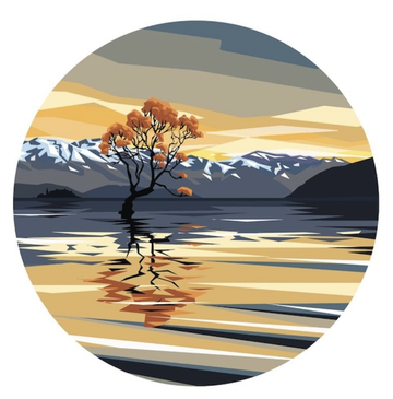 Wall Decal - Wanaka Tree Sunset/50cm