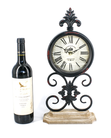 Table Clock - Wrought Iron Look
