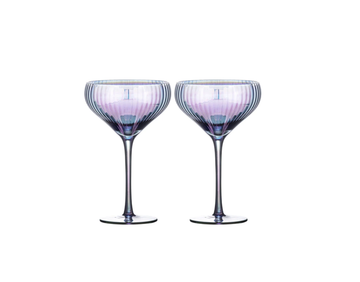 Thalia Black Pearl 2pk Cocktail Glass