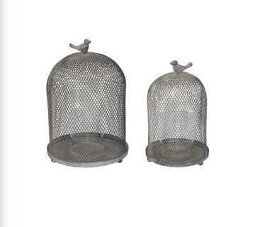Ophira Golden Sparrow Mesh Candle Holder - Large