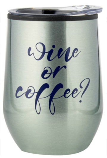 Wine Or Coffee Double Walled Thermos Tumbler