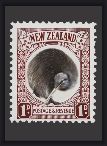 Box Frame - Kiwi Stamp