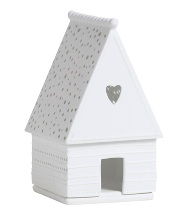 Porcelain Tealight House - Gingerbread Heart