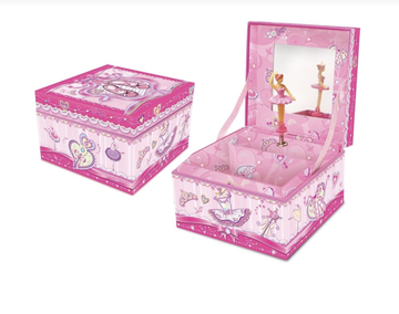 Square Music Ballerina Jewellery Box