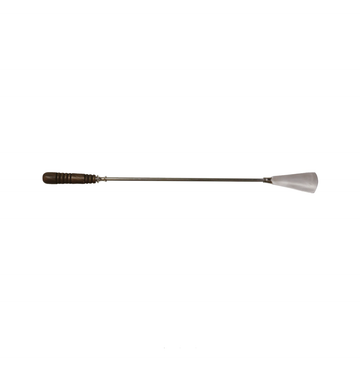 Long Shoe Horn Nickel Finish With Wooden Handle
