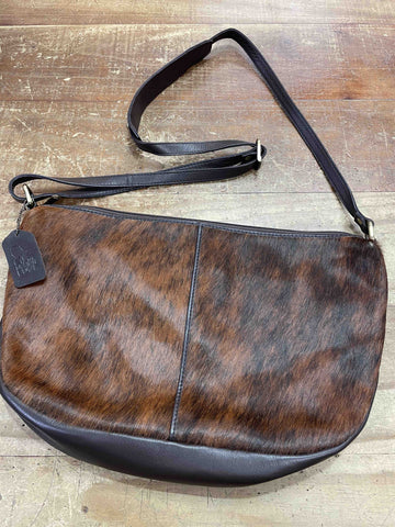 Slouchy Cowhide Bag – Naples/Dark Brown