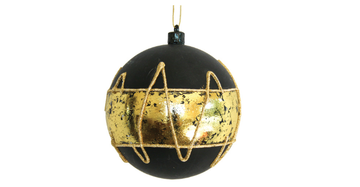 Black with Gold Ball Decoration